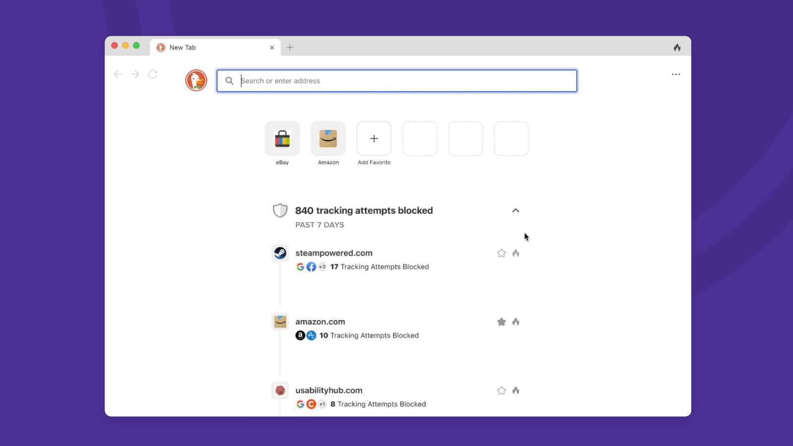 Gif of a user clearing browsing data with the Fire Button